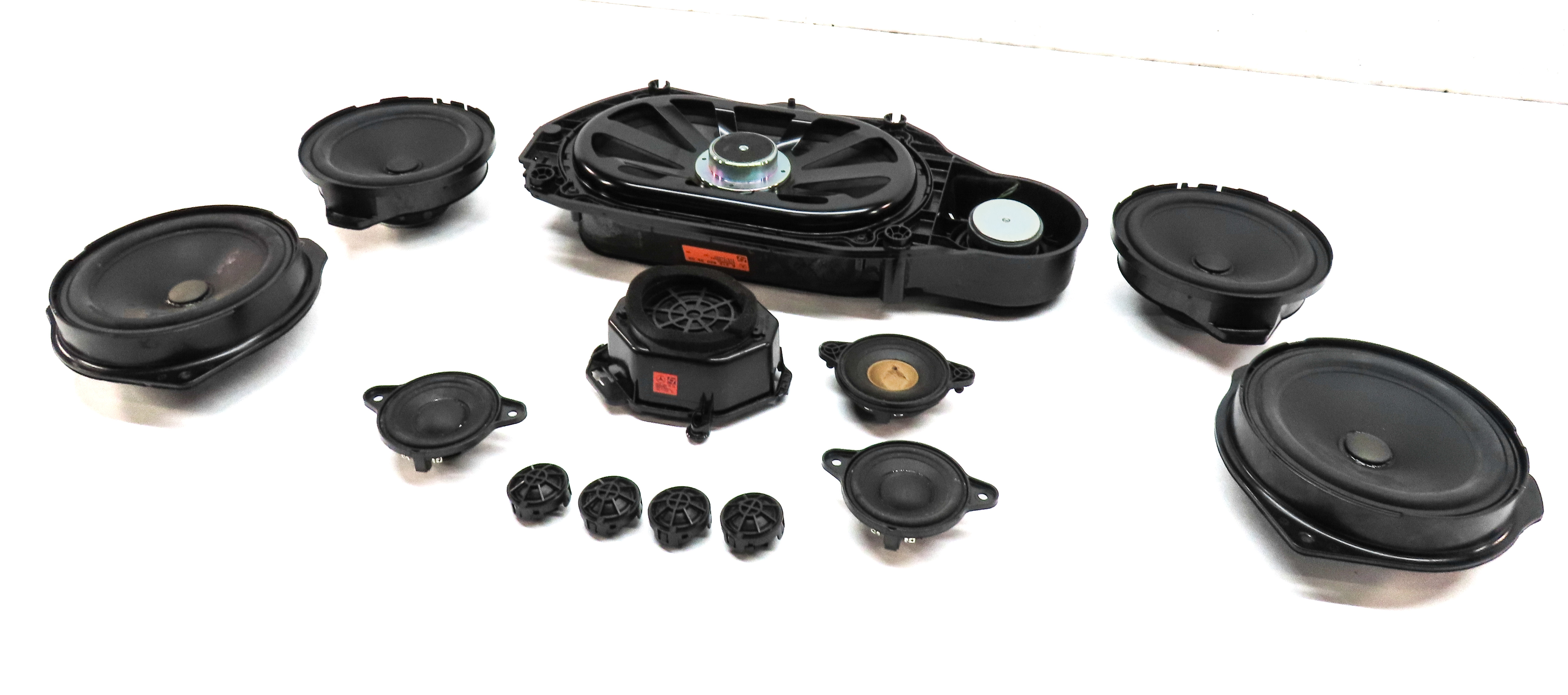 2013 MERCEDES E350 (W212) LOGIC 7 AUDIO SOUND SYSTEM SPEAKER SUBWOOFER SET/13 — exact item pictured